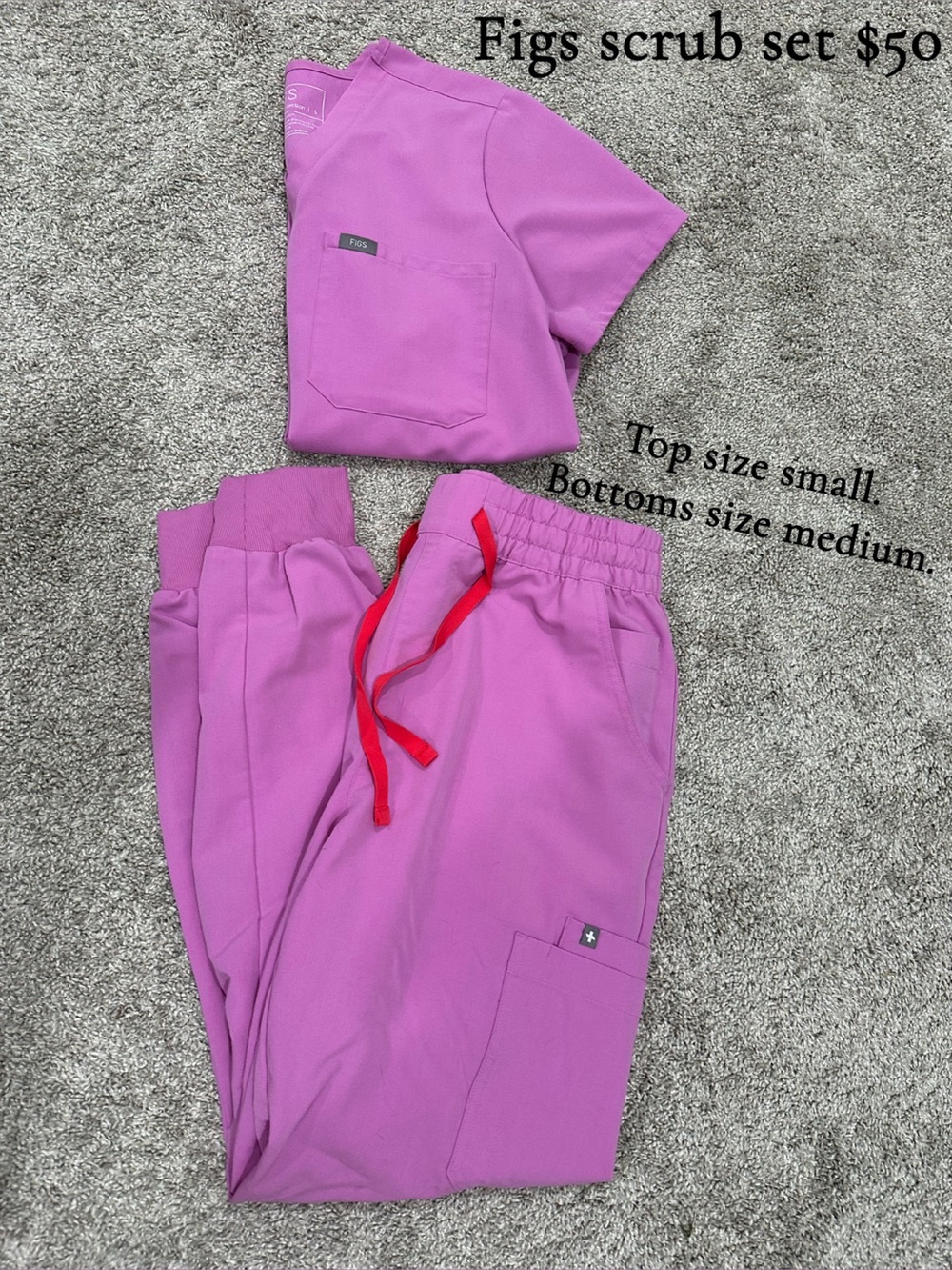 Figs Scrub Set Magenta - Top & Bottoms